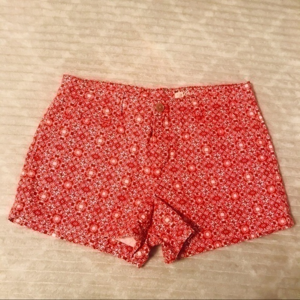 GAP Red Deco Tile Print Summer Shorts Pink size 4